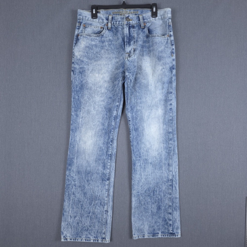 American Eagle Original Bootcut Jeans Mens 34x34 (Fits 32x31) Medium Wash Denim‎
